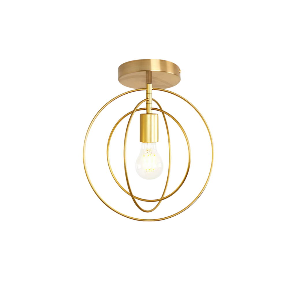 Luxury Circular Gold Ceiling Light Fixture