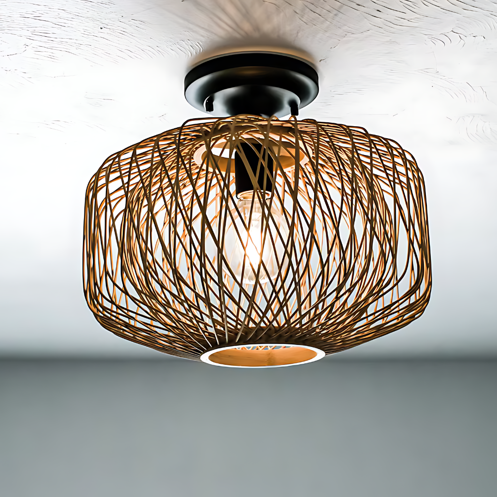 Rustic Metal Hanging Lamp