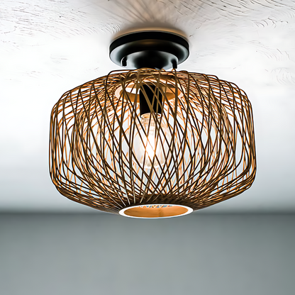 Rustic Metal Hanging Lamp