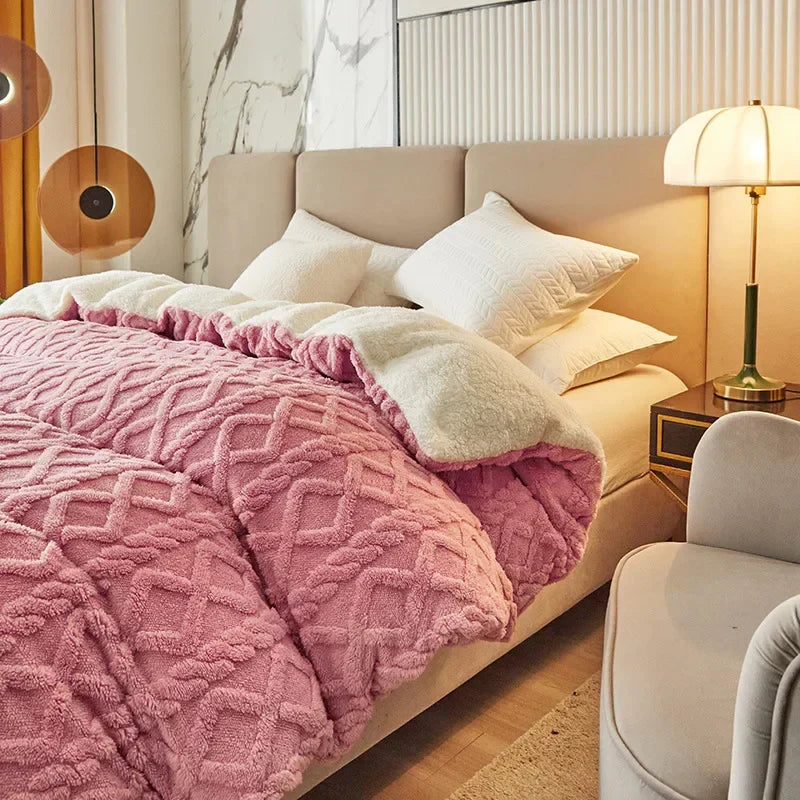 Plush Double Sided Soft Duvet Cover Set