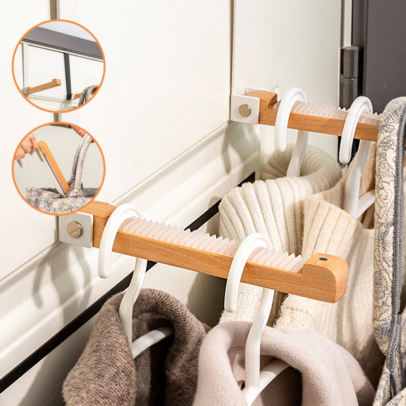 Space Saving Wooden Door Storage Hooks