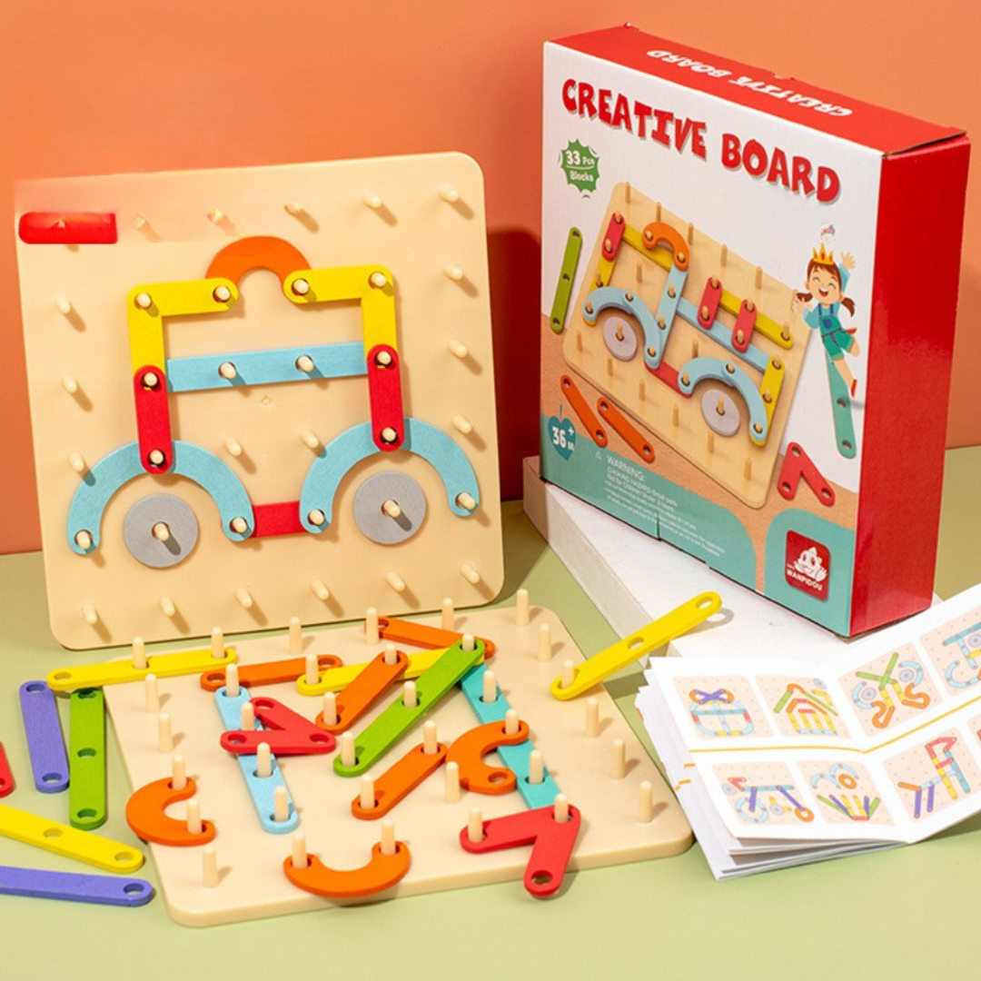 Educational Wood Nail Sorting Toy