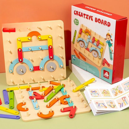 Educational Wood Nail Sorting Toy