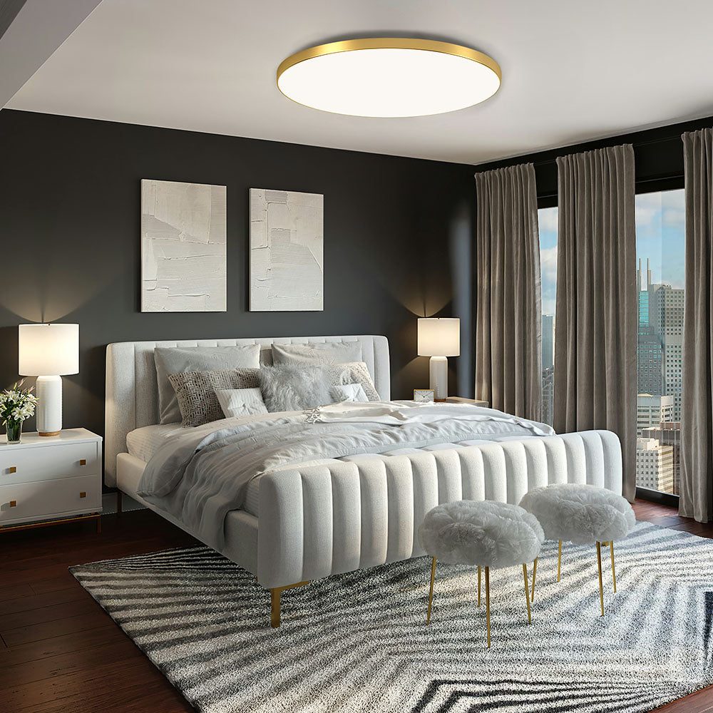 Sleek Circular LED Ceiling Fixture Indoor Home Lighting