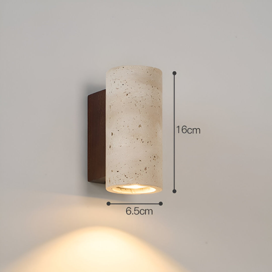 Natural Stone Wall Light in Simple Tube Design
