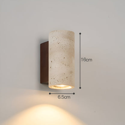 Natural Stone Wall Light in Simple Tube Design