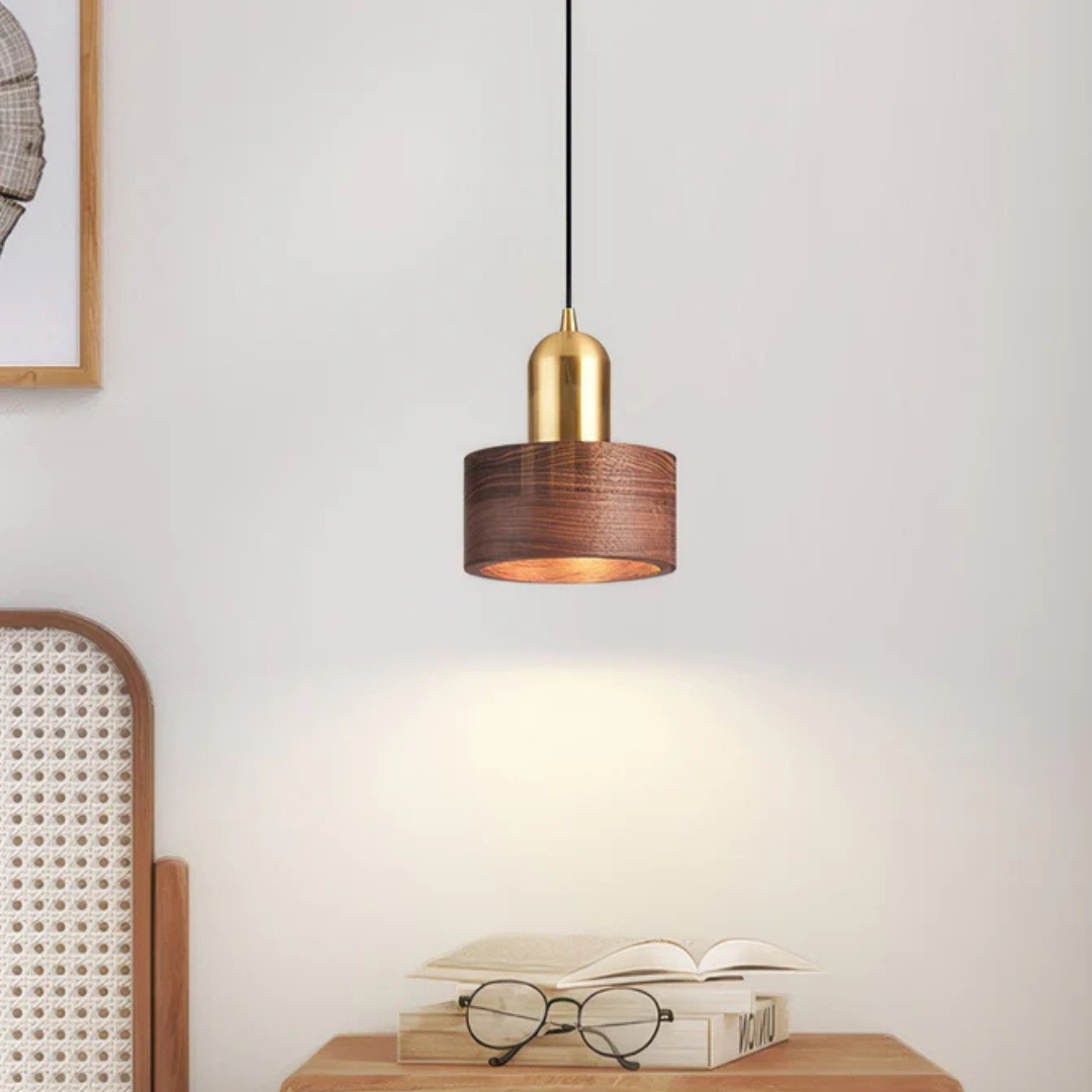 Elegant Gold Tone Hanging Pendant Light - Fesara