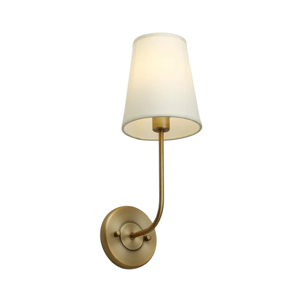 Stylish Textured Wall Light with Fabric Shade