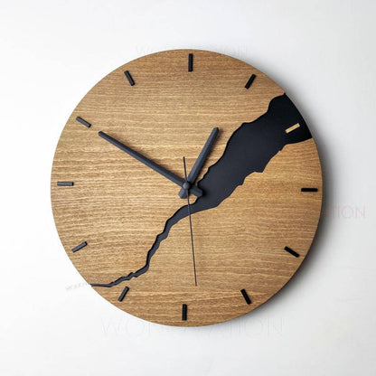 Unique Black Wall Clock - Modern Artistic Timepiece
