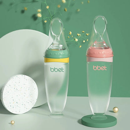 Baby Food Bottle and Spoon Set