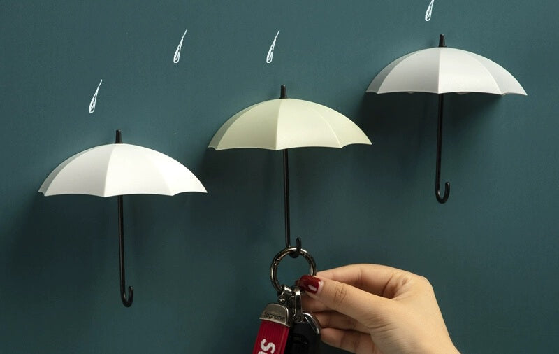 Simple Umbrella Key Hook with Coat Hanger