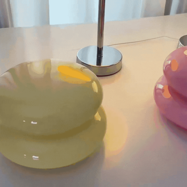 Stylish Glass Desk Lamp with USB and Color Changing Light