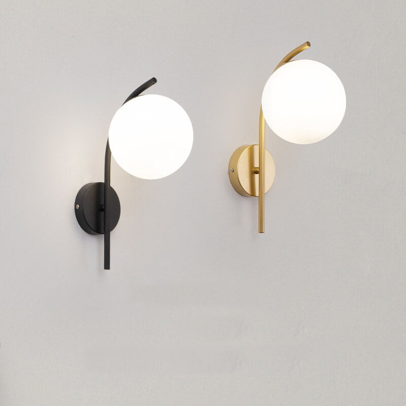 Elegant Glass Pendant Arc Wall Light