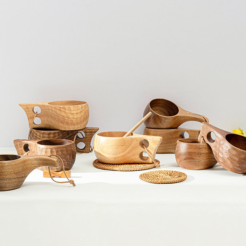 Natural Bamboo Tea Cup Set