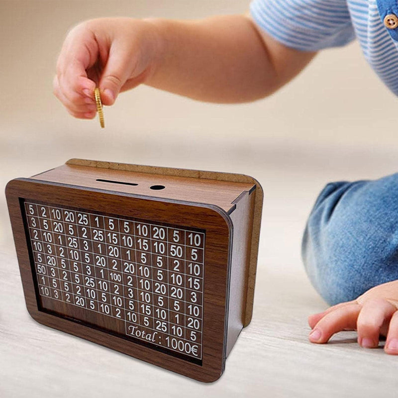 Classic Wooden Coin Bank Counter