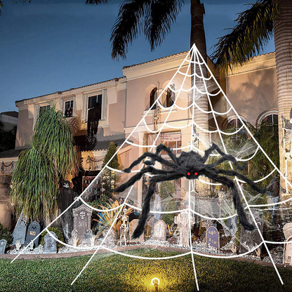 Creepy Halloween Spider Web Decor