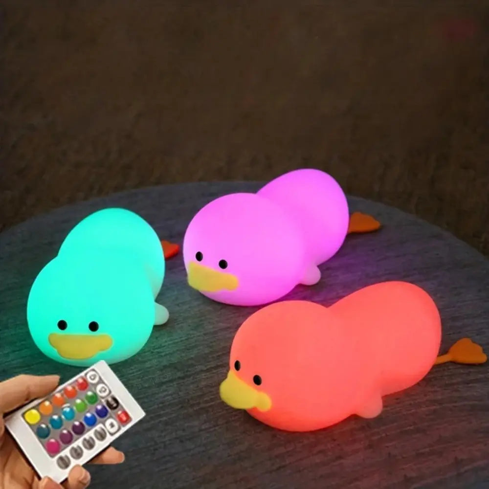 Cute Baby Night Lamp - USB Rechargeable Silicone Nursery Light