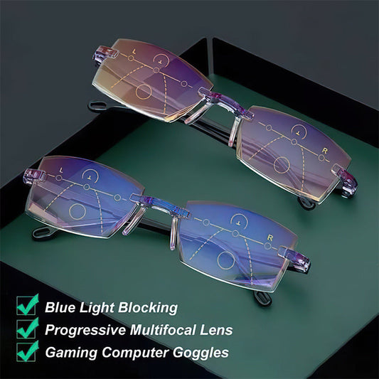 2024 New Anti-Blue Light Reading Glasses with Dual Focus - Fesara
