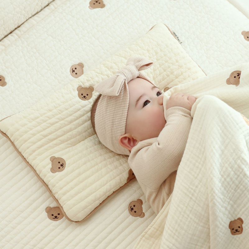 Soft Baby Head Support Pillow with Memory Foam Cushion