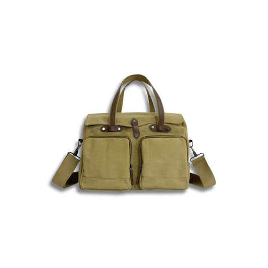 Classic | Big Canvas Cross Body Travel Messenger Bag - Fesara