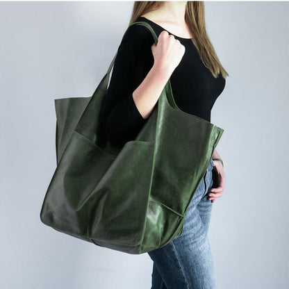 Large Genuine Leather Tote Bags for Women