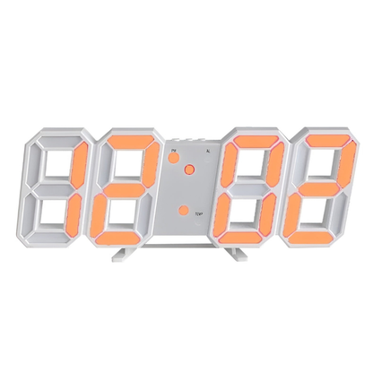 Stylish 3D LED Wall Clock – Large Digital Display