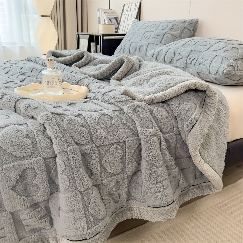 Soft Plush Coral Fleece Throw Blanket for Cozy Warmth