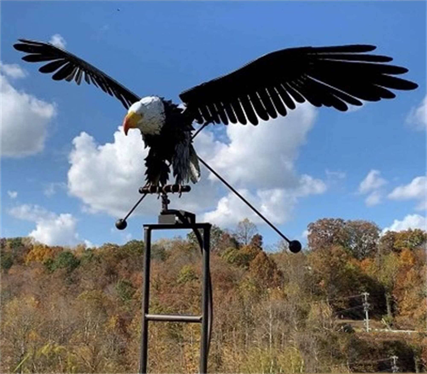 Variant image for Elegant Metal Garden Windmill Sculpture – Movable Wings, Sturdy Weather-Resistant Garden Art for Outdoor Decoration-1