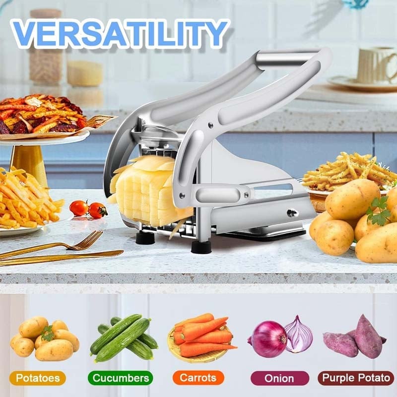 Easy Cut Stainless French Fry Slicer
