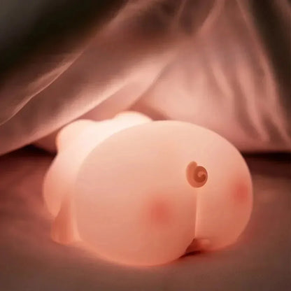 Cute Kids Night Lamp with Timer and Cute Animal Face