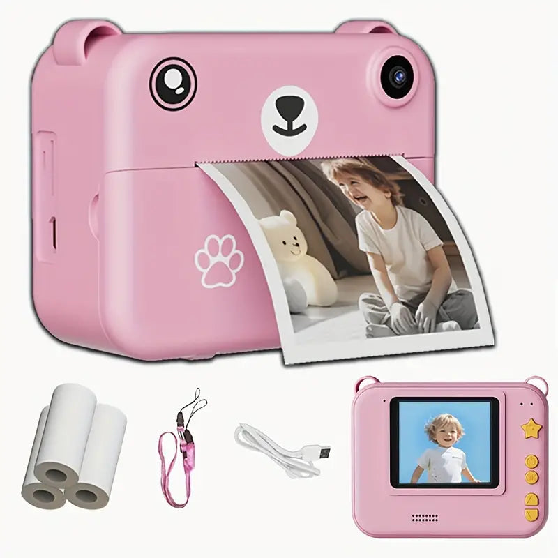 Fun Kids Instant Camera 1080P HD Photo Printer