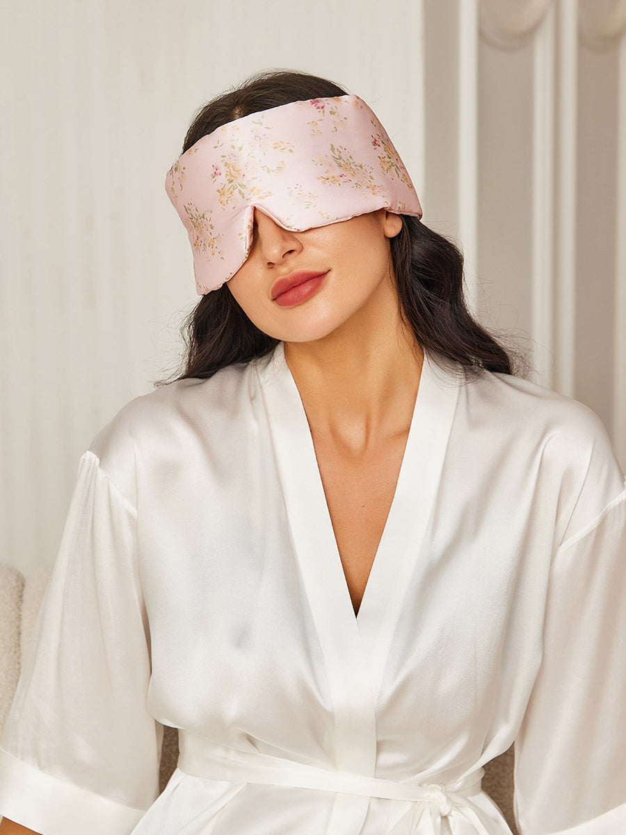 Soft Floral Silk Sleep Mask