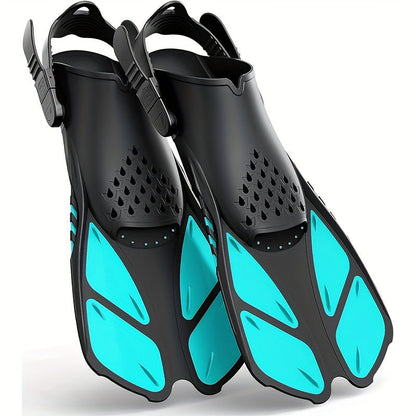 Compact Travel Snorkel Fins with Adjustable Heel