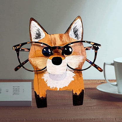 Wooden Animal Glasses Holder