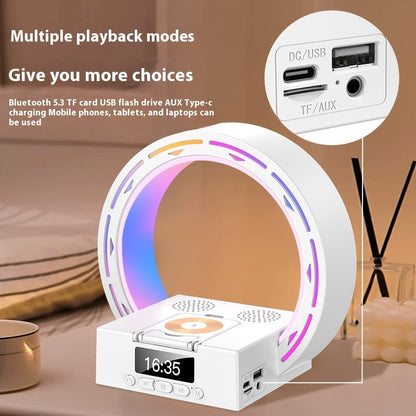 Wireless Speaker Lamp with Charger and Clock