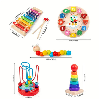 Kids 5-in-1 Learning Play Table Set