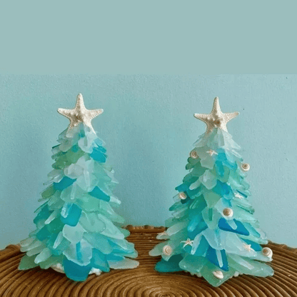 Unique Handcrafted Sea Glass Christmas Ornament