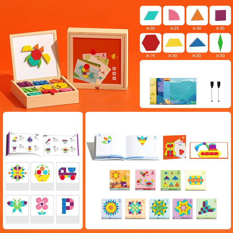 Magnetic Wooden Building Blocks for Kids