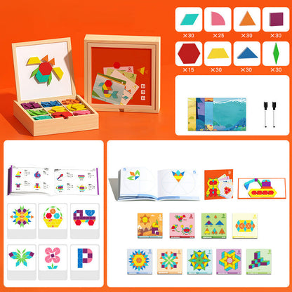 Magnetic Wooden Building Blocks for Kids