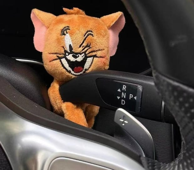 Cute Car Dog Figurine Decoration