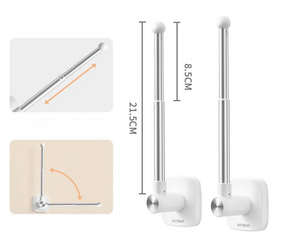 Easy Install Curtain Hanging Storage Hooks - Fesara