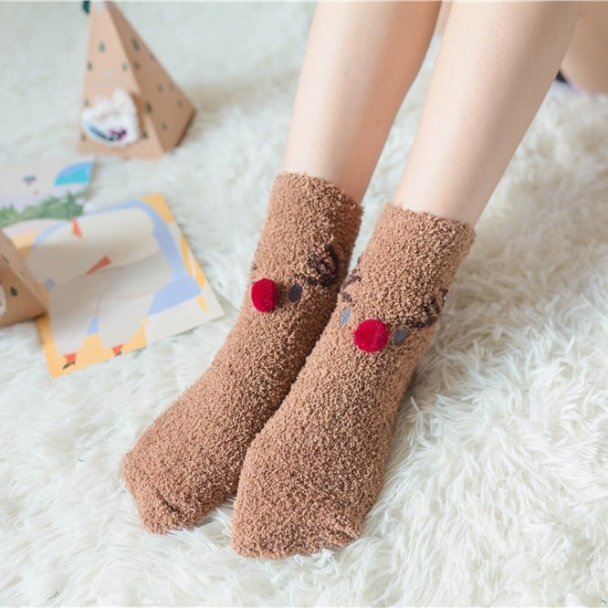 Cozy Christmas Socks Gift Set Soft Plush Design