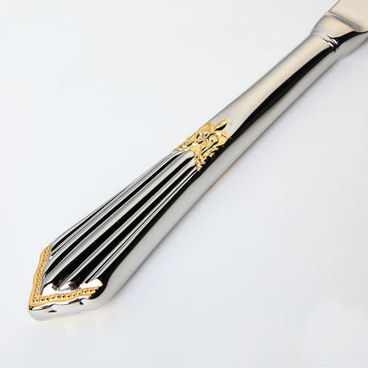 Premium 4-Piece Gold Plated Stainless Steel Cutlery Set