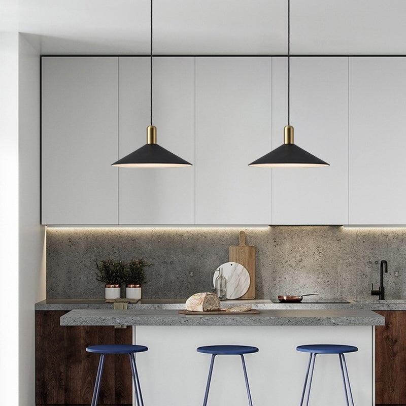 Contemporary Sleek Cone LED Hanging Light