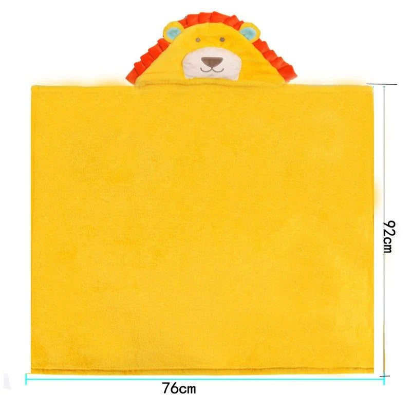 Cozy Kids Hooded Bath Towel – Cute Animal Design