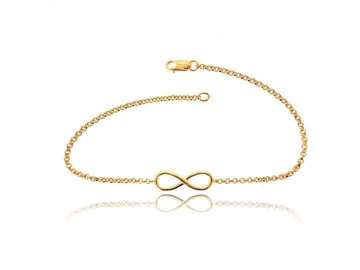 Elegant 14k Gold Infinity Chain Bracelet - Fesara