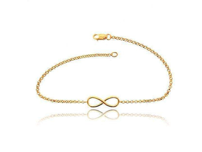 Elegant 14k Gold Infinity Chain Bracelet - Fesara