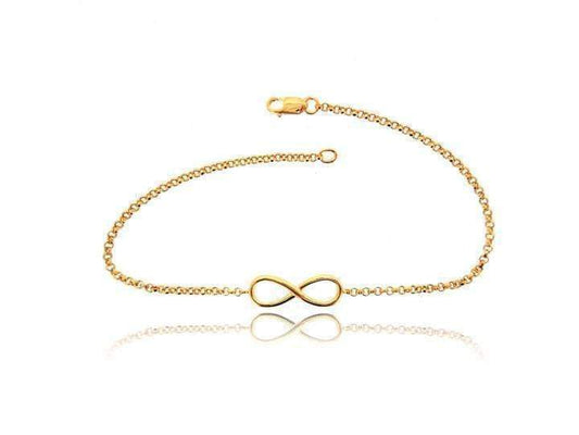 Elegant 14k Gold Infinity Chain Bracelet - Fesara