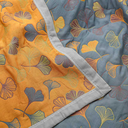 Green Leaf Pattern Cotton Bedding Set