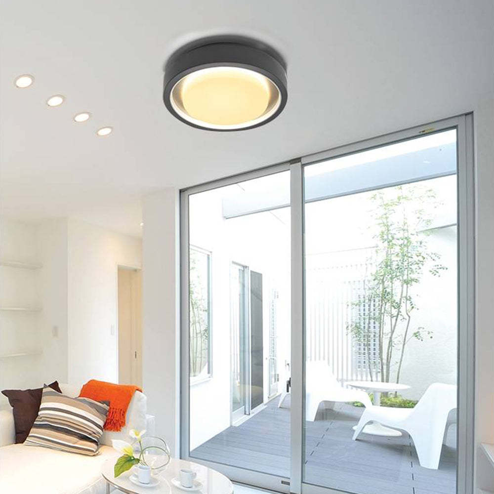 Modern LED Outdoor Wall Lights - Dual-Purpose Sconce & Ceiling Fixture, Black Frame-5